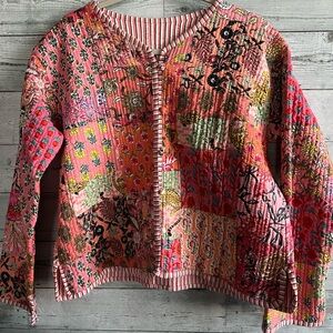 Beautiful multi colored quilted jacket!